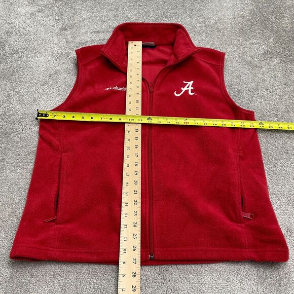 Columbia Steens Mountain Fleece Vest Mens Large Red Alabama University Outdoor - Picture 6 of 11